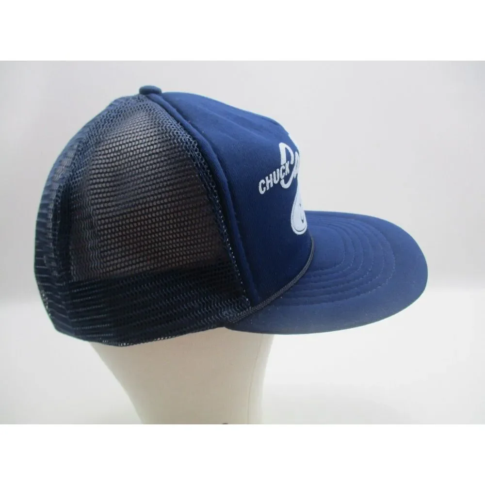 Vintage Chuck Callahan Ford Blue Snapback Mesh‎ Trucker Hat Cap